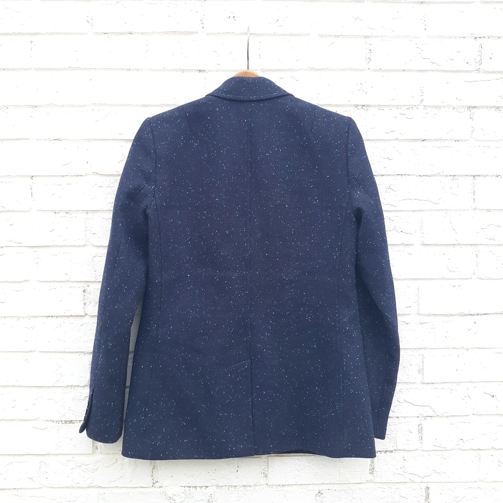 Banana Republic Wool Jacket Blazer Navy Speckled - Picture 5 of 10